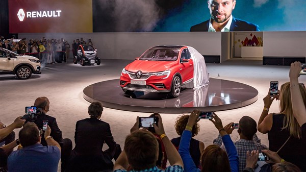A Renault Red car featured in an event
